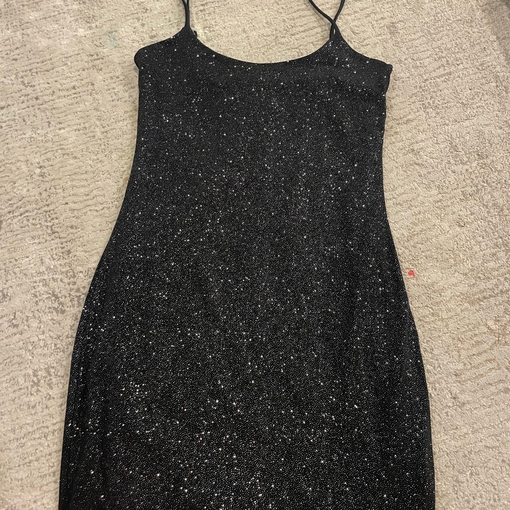 Lucy in the Sky Black Slip Mini Dress